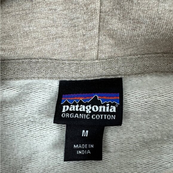 Patagonia Tan Hoodie Organic Cotton Men’s Size M - Picture 6 of 15